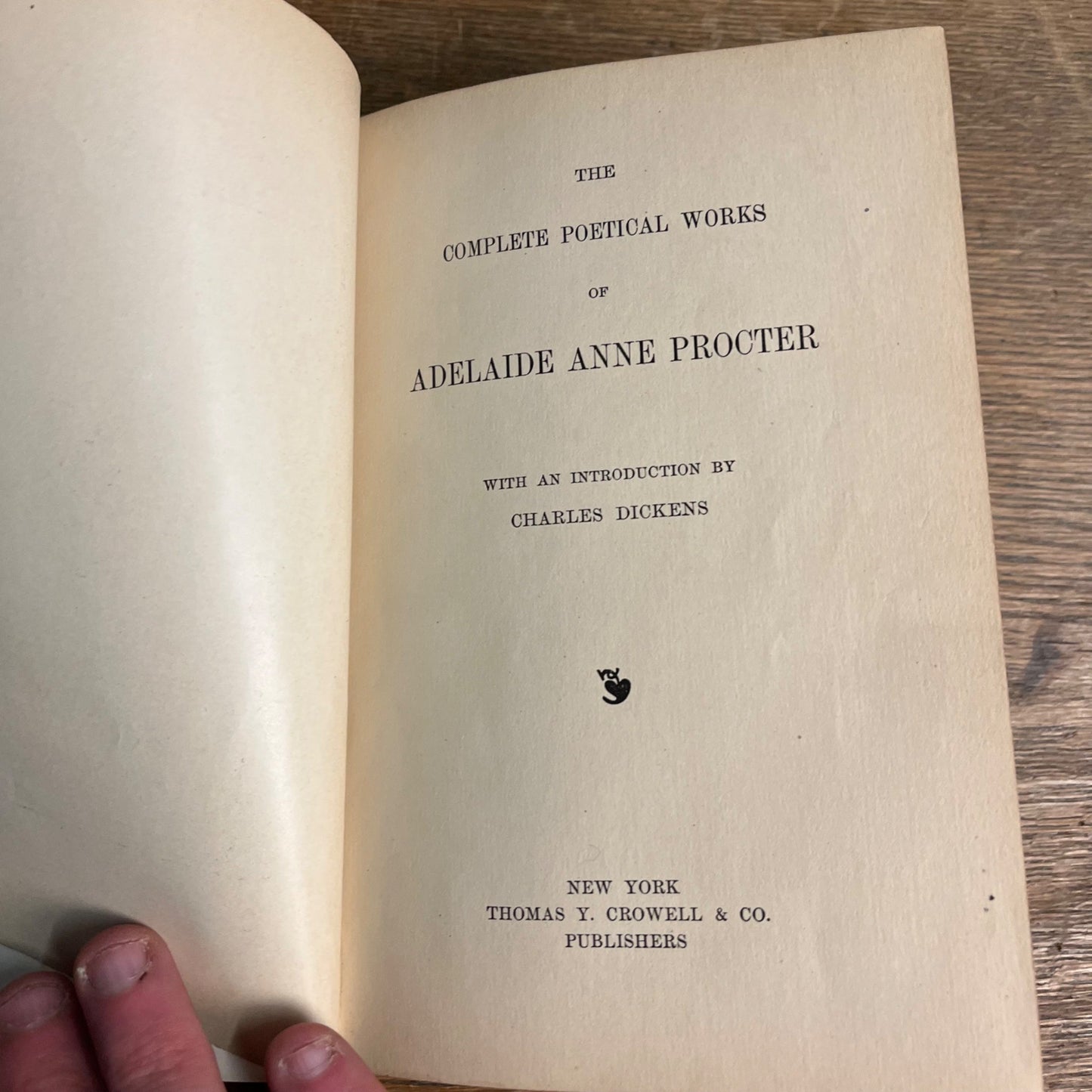 Proctor's Poetical Works with Intro by. Charles Dickens