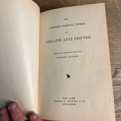 Proctor's Poetical Works with Intro by. Charles Dickens