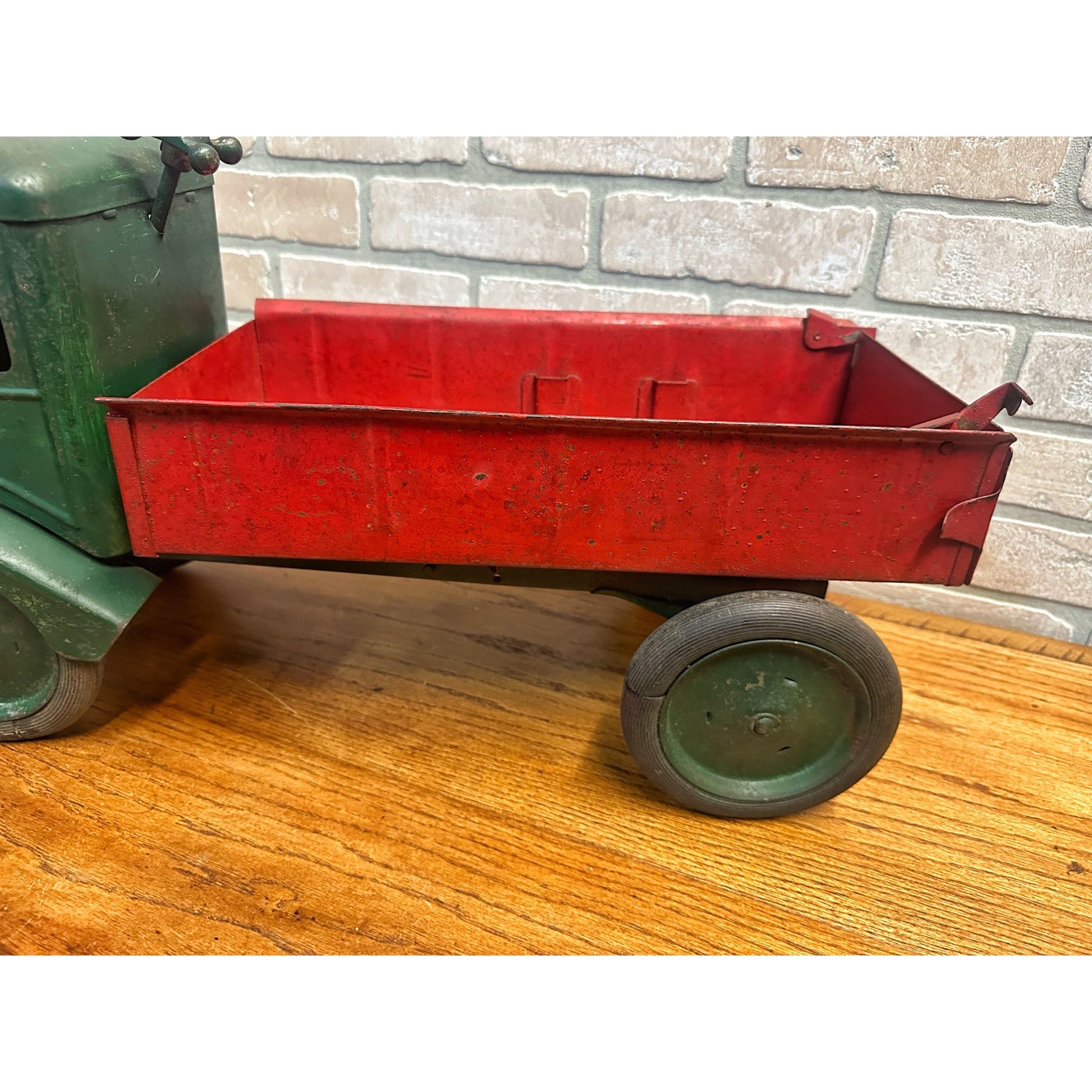 Vintage 1920s Keystone Ride-On Child's Dump Truck Pressed Steel Toy