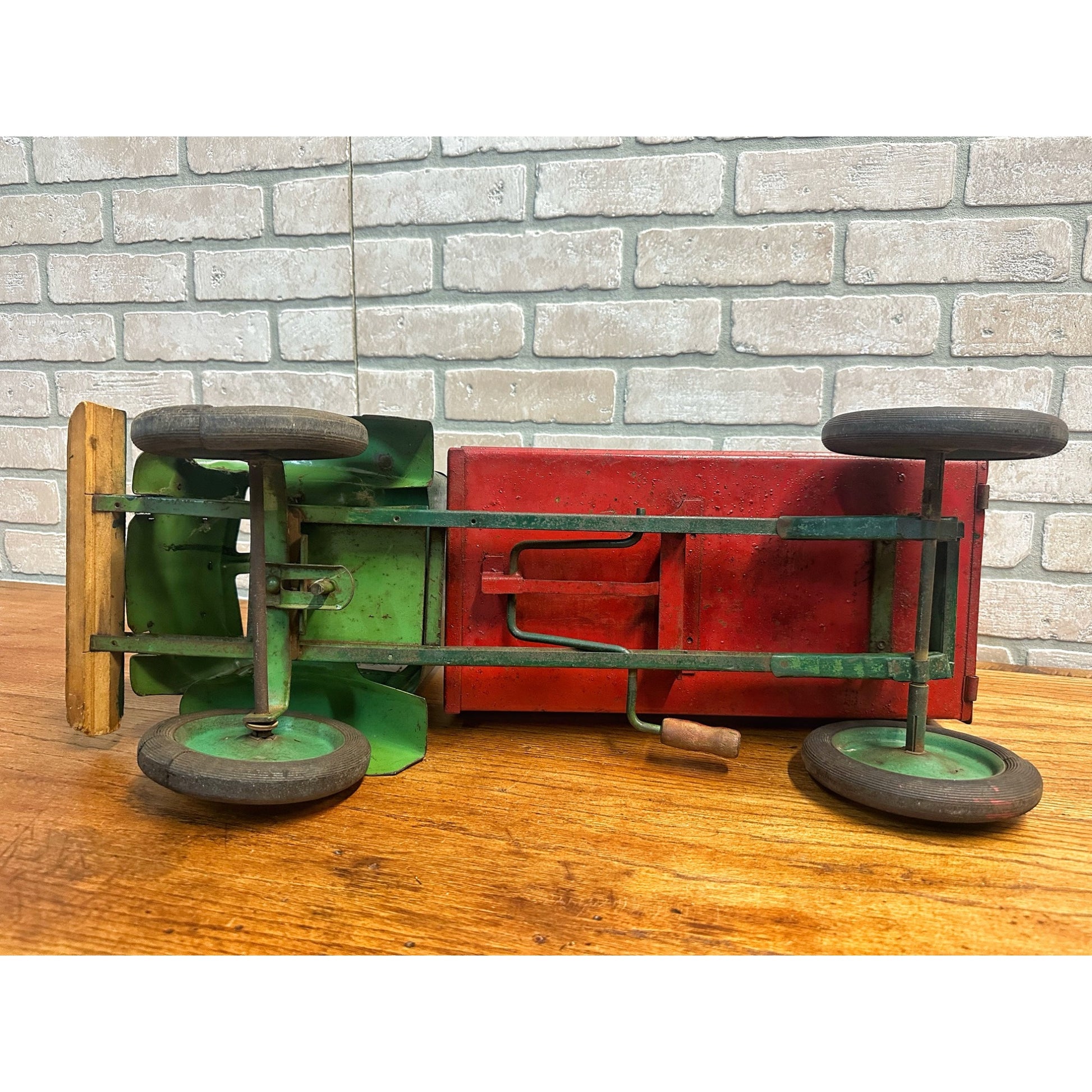 Vintage 1920s Keystone Ride-On Child's Dump Truck Pressed Steel Toy