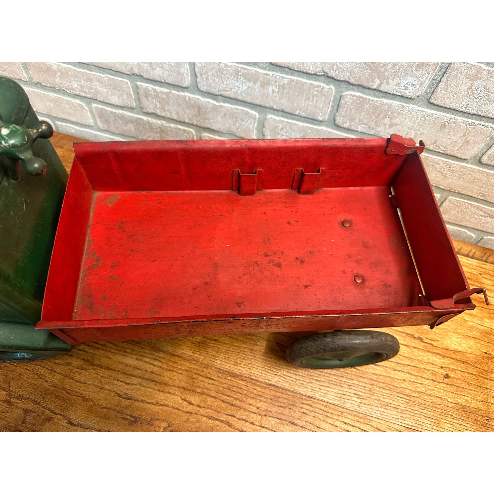 Vintage 1920s Keystone Ride-On Child's Dump Truck Pressed Steel Toy
