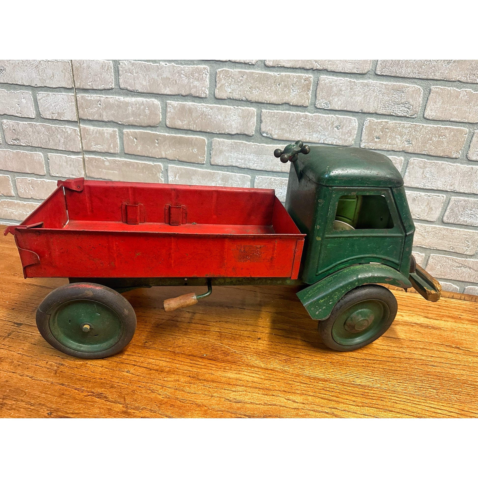 Vintage 1920s Keystone Ride-On Child's Dump Truck Pressed Steel Toy