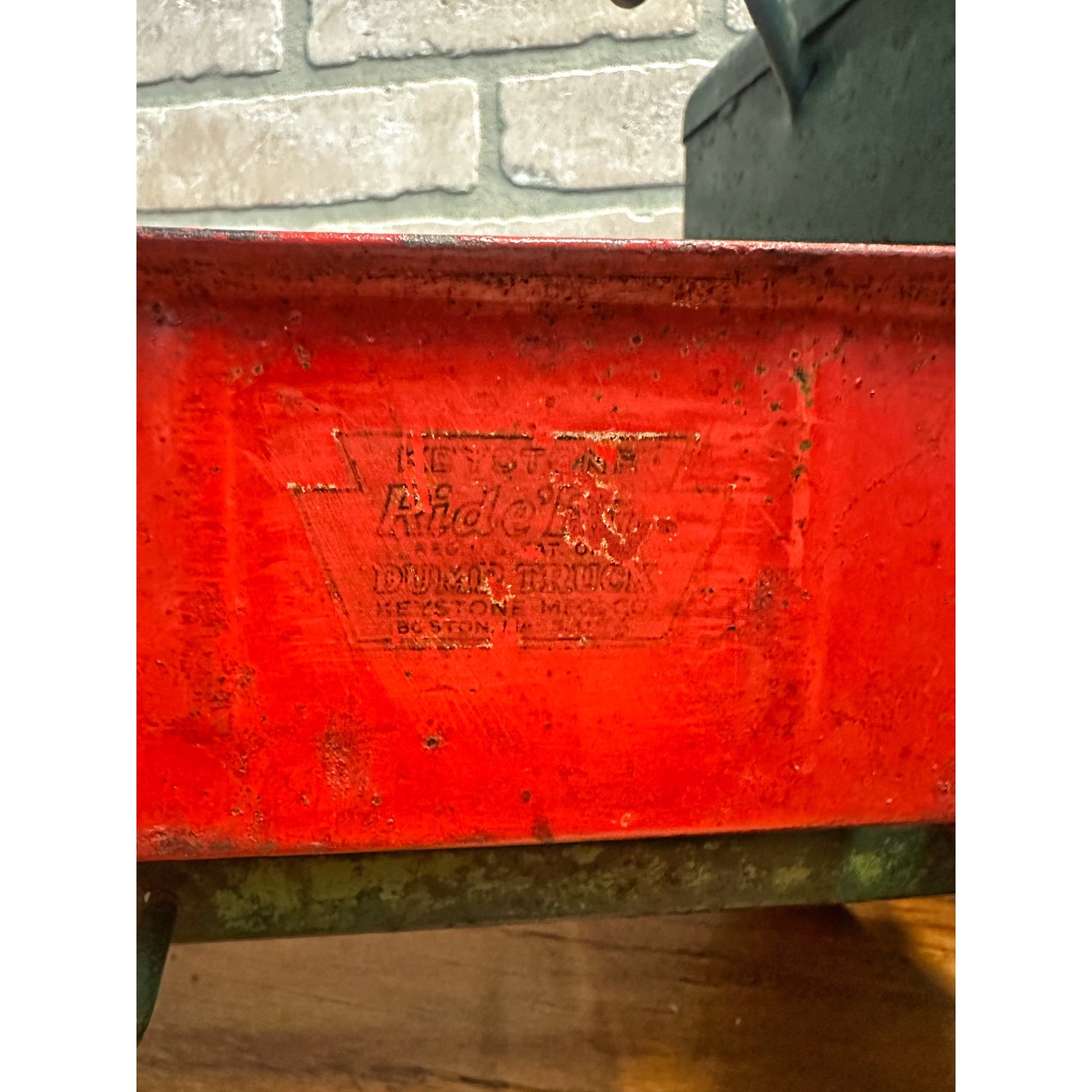 Vintage 1920s Keystone Ride-On Child's Dump Truck Pressed Steel Toy