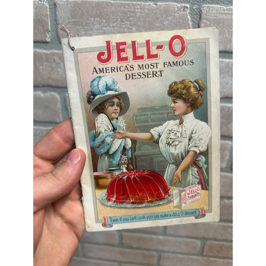 Antique 1920s Jell-O Advertising Dessert Recipe Booklet Phamplet Vintage