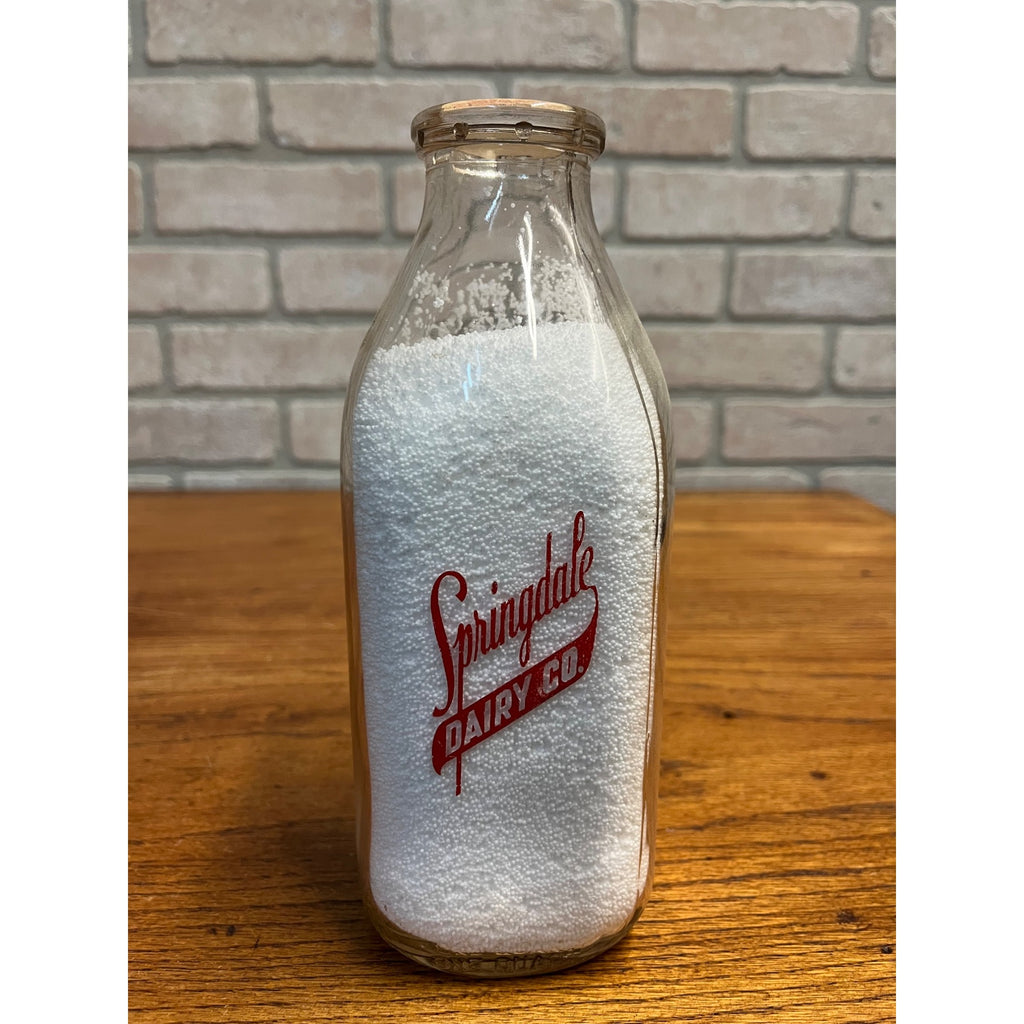 Vintage Quart Milk Bottle Springdale Dairy Co. Winona Minnesota MN Minn.