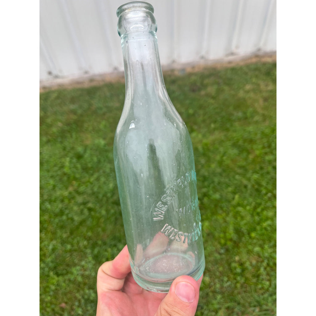Vintage 1920s Westfield Bottling Works Soda Bottle 8" Westfield Wis WI