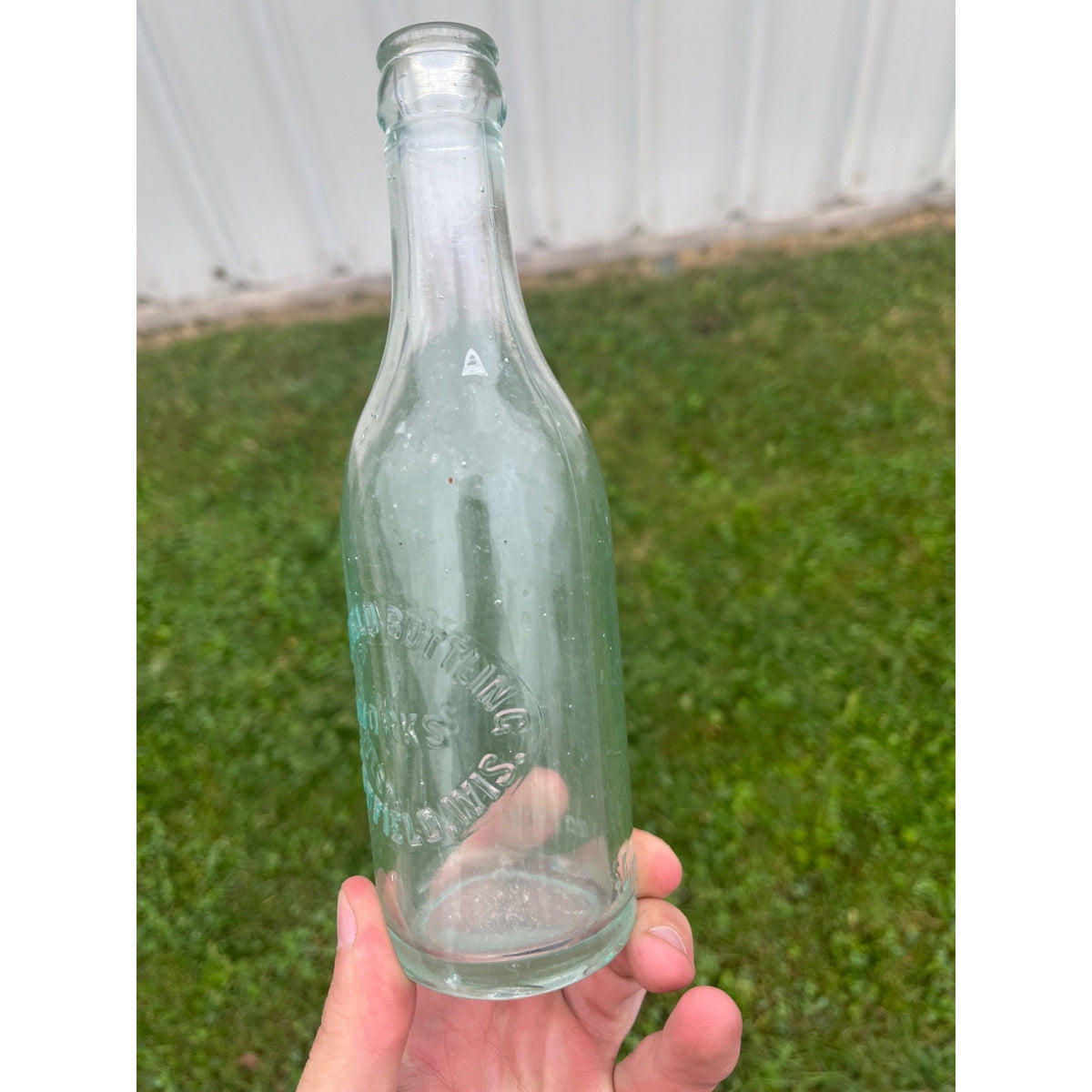 Vintage 1920s Westfield Bottling Works Soda Bottle 8" Westfield Wis WI