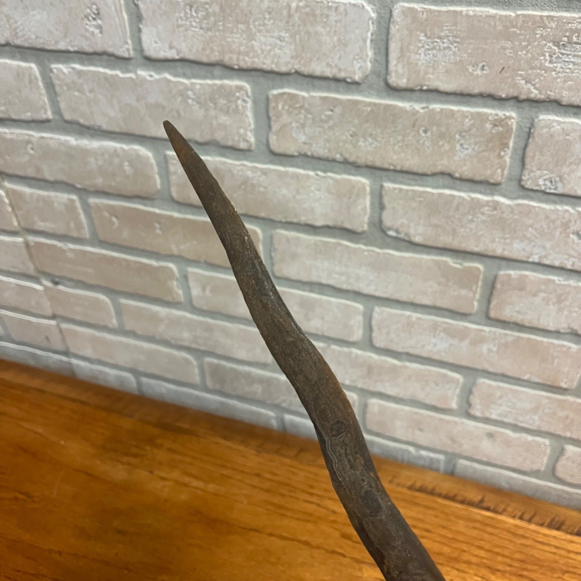 Antique Indonesian Javanese Kris Dagger Serpentine Blade Hand Carved Sheath 19"