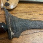 Antique Indonesian Javanese Kris Dagger Serpentine Blade Hand Carved Sheath 19"