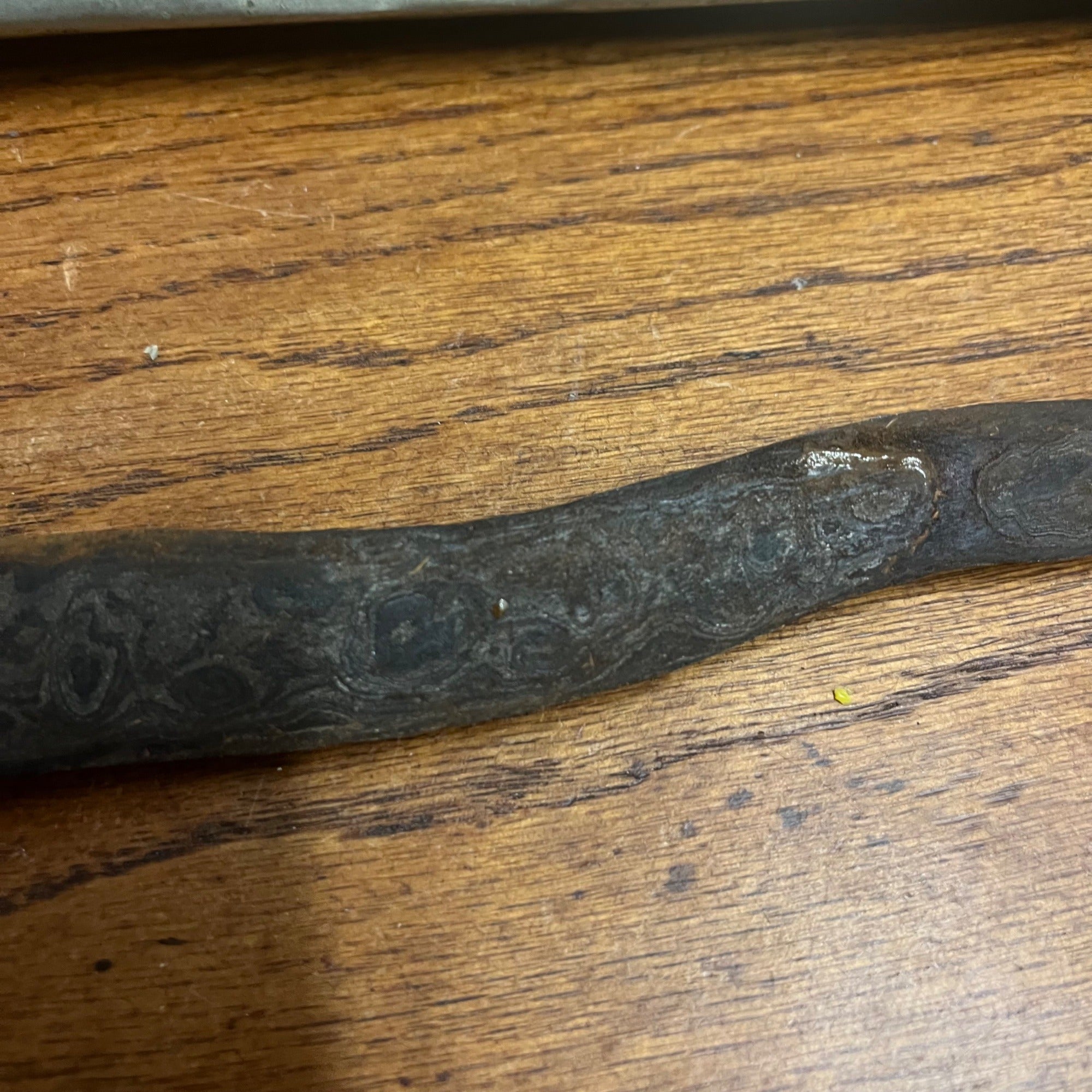 Antique Indonesian Javanese Kris Dagger Serpentine Blade Hand Carved Sheath 19"