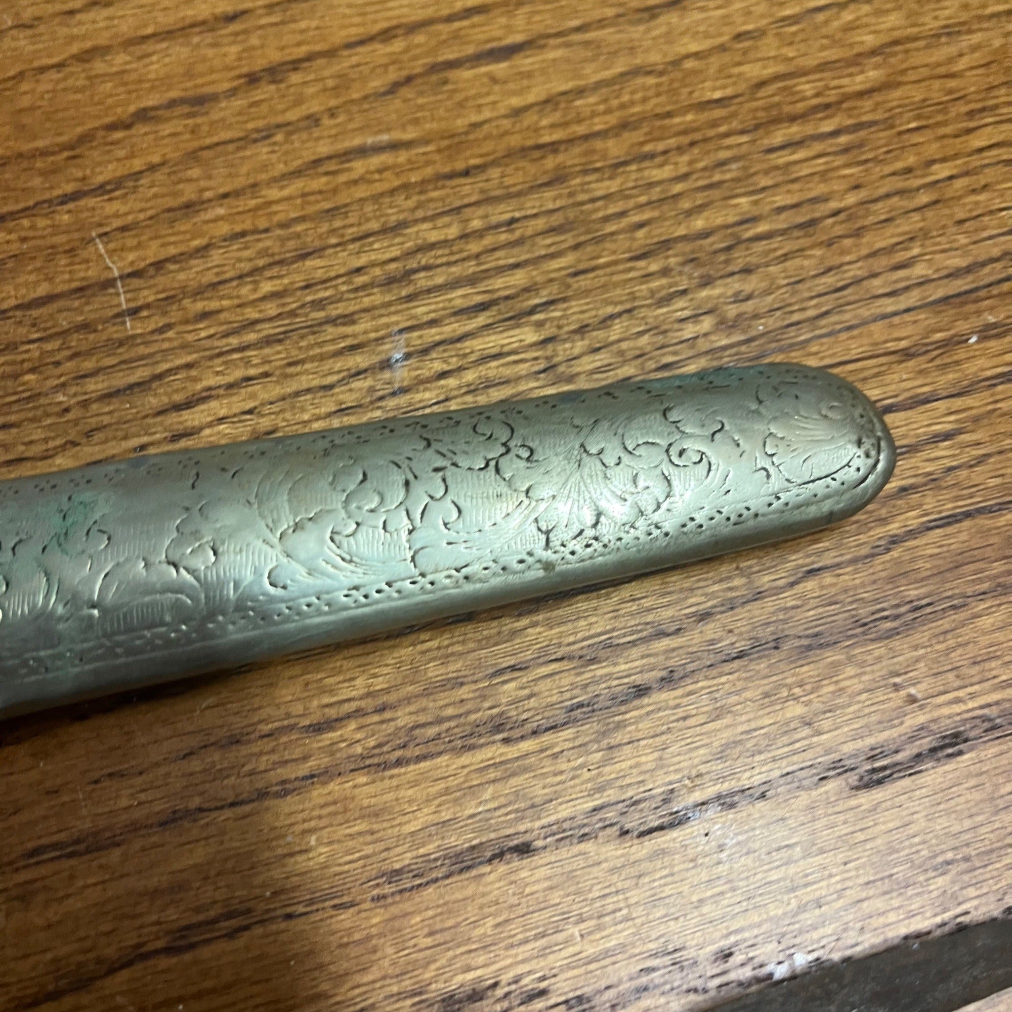 Antique Indonesian Javanese Kris Dagger Serpentine Blade Hand Carved Sheath 19"