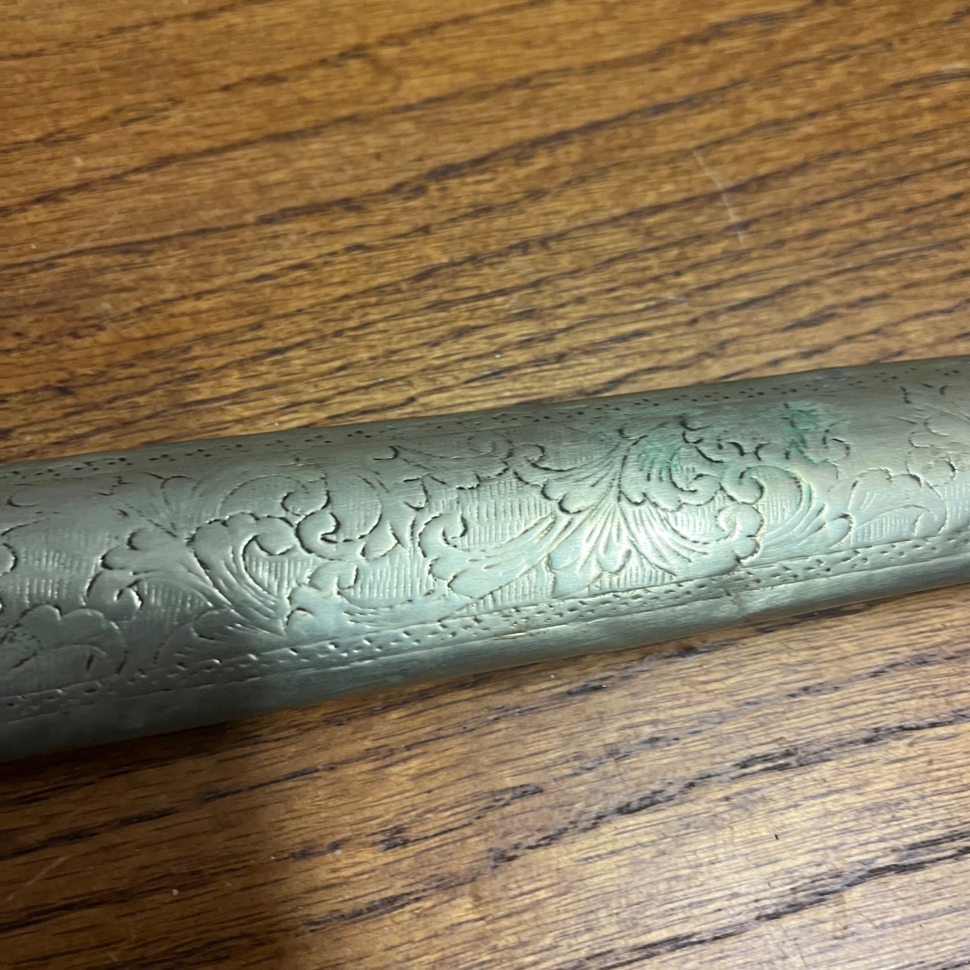 Antique Indonesian Javanese Kris Dagger Serpentine Blade Hand Carved Sheath 19"