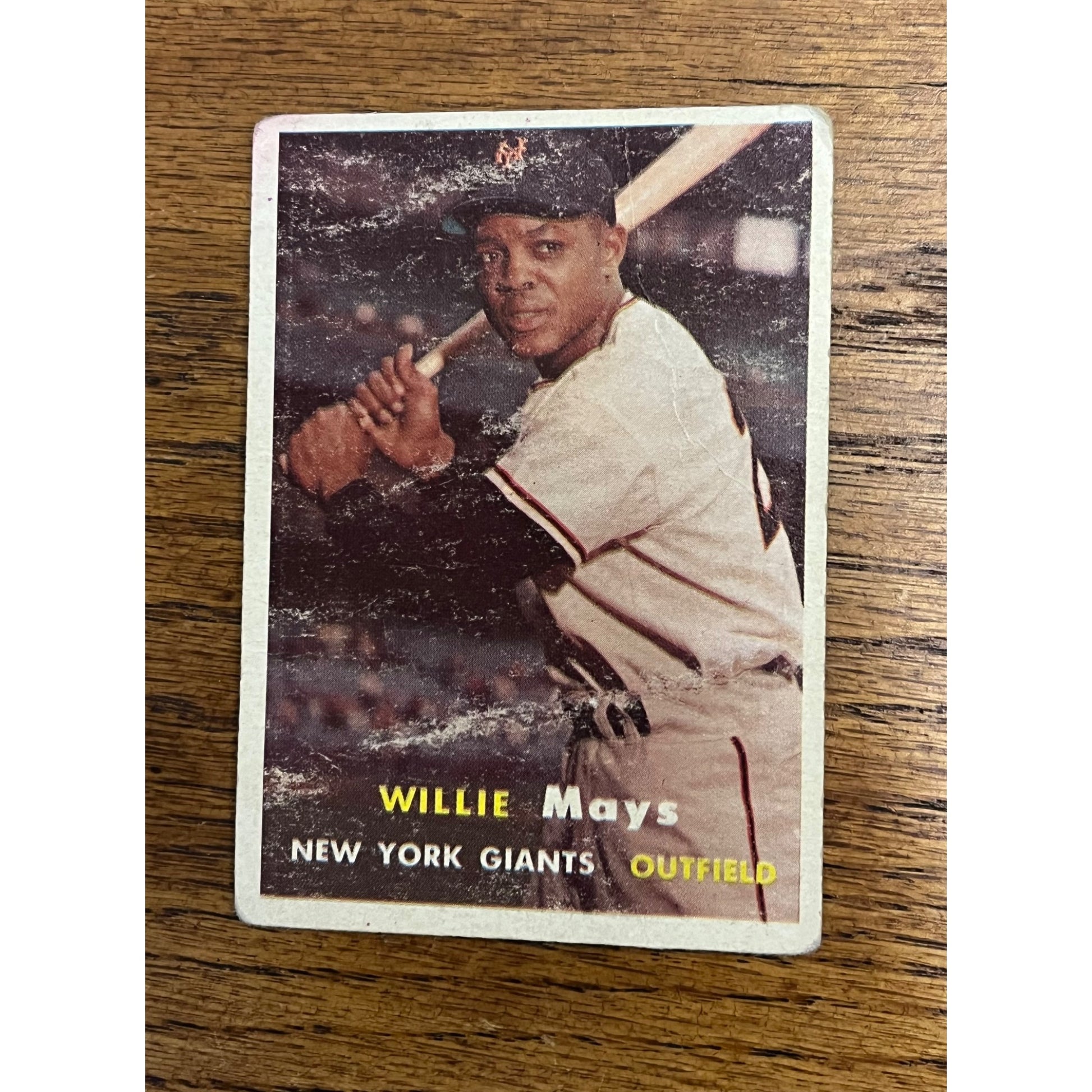1957 Topps Baseball Willie Mays Giants #10 - Low Grade