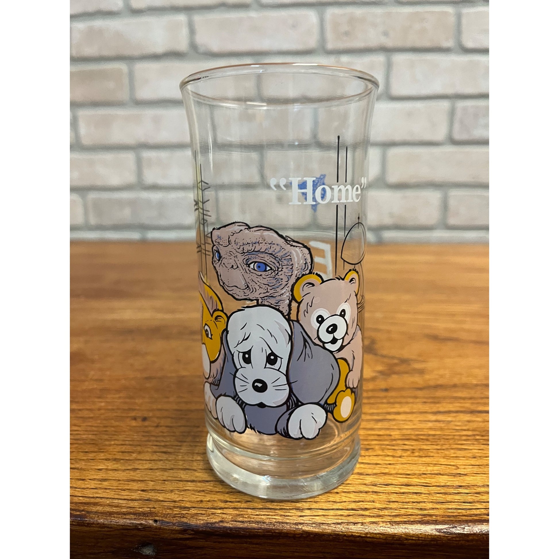 Vintage 1982 E.T. Movie Pizza Hut Series Collector's Glass "Home"