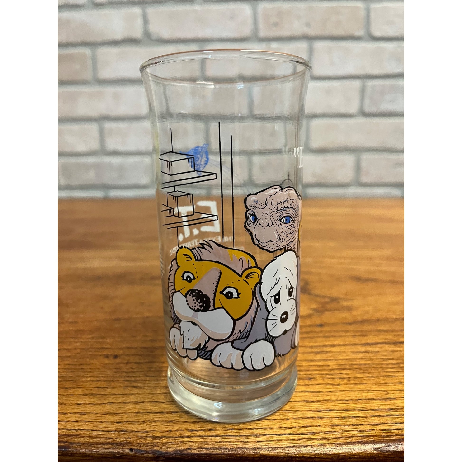 Vintage 1982 E.T. Movie Pizza Hut Series Collector's Glass "Home"