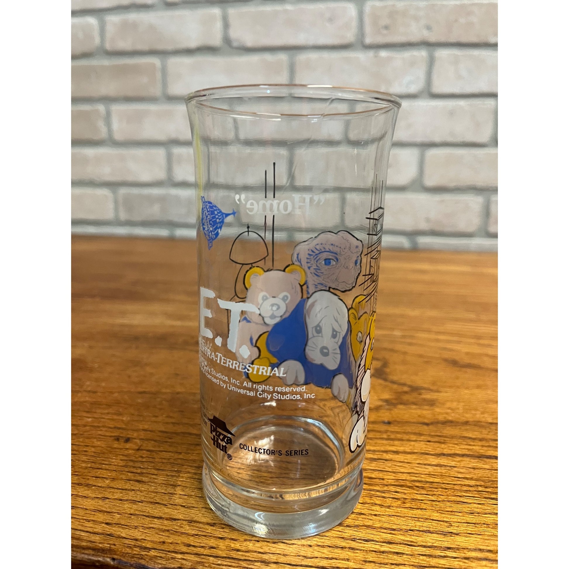 Vintage 1982 E.T. Movie Pizza Hut Series Collector's Glass "Home"