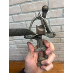 Antique Goodell Antrim Cast Iron Double Prong Cherry Pitter Tabletop Mount Tool