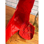 Vintage 1940s Halloween Painted Gauze Mesh Devil Mask Pointed Hood