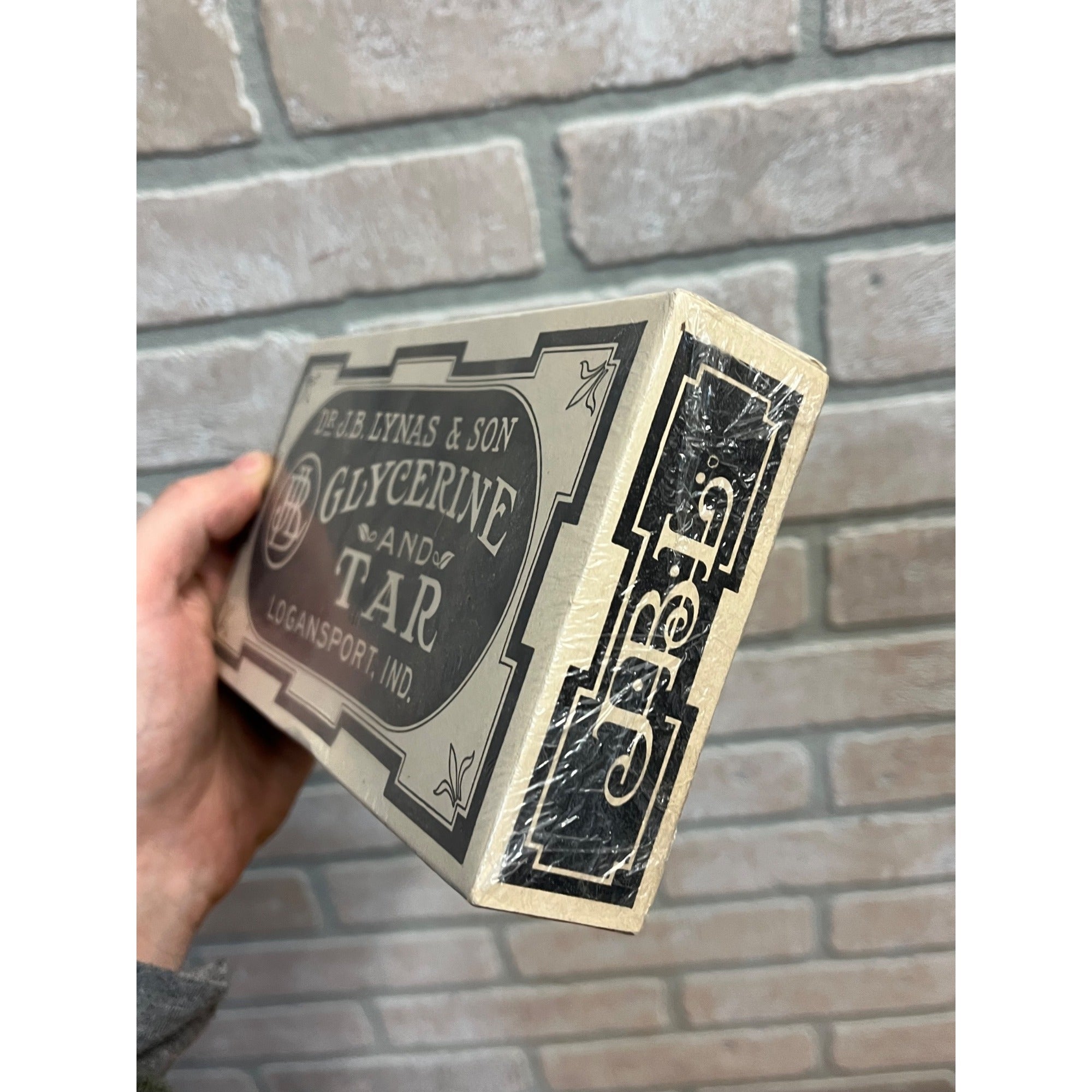 Antique Dr. J.B. Lynas & Son Glycerine and Tar Soap Paper Box Advertising Empty