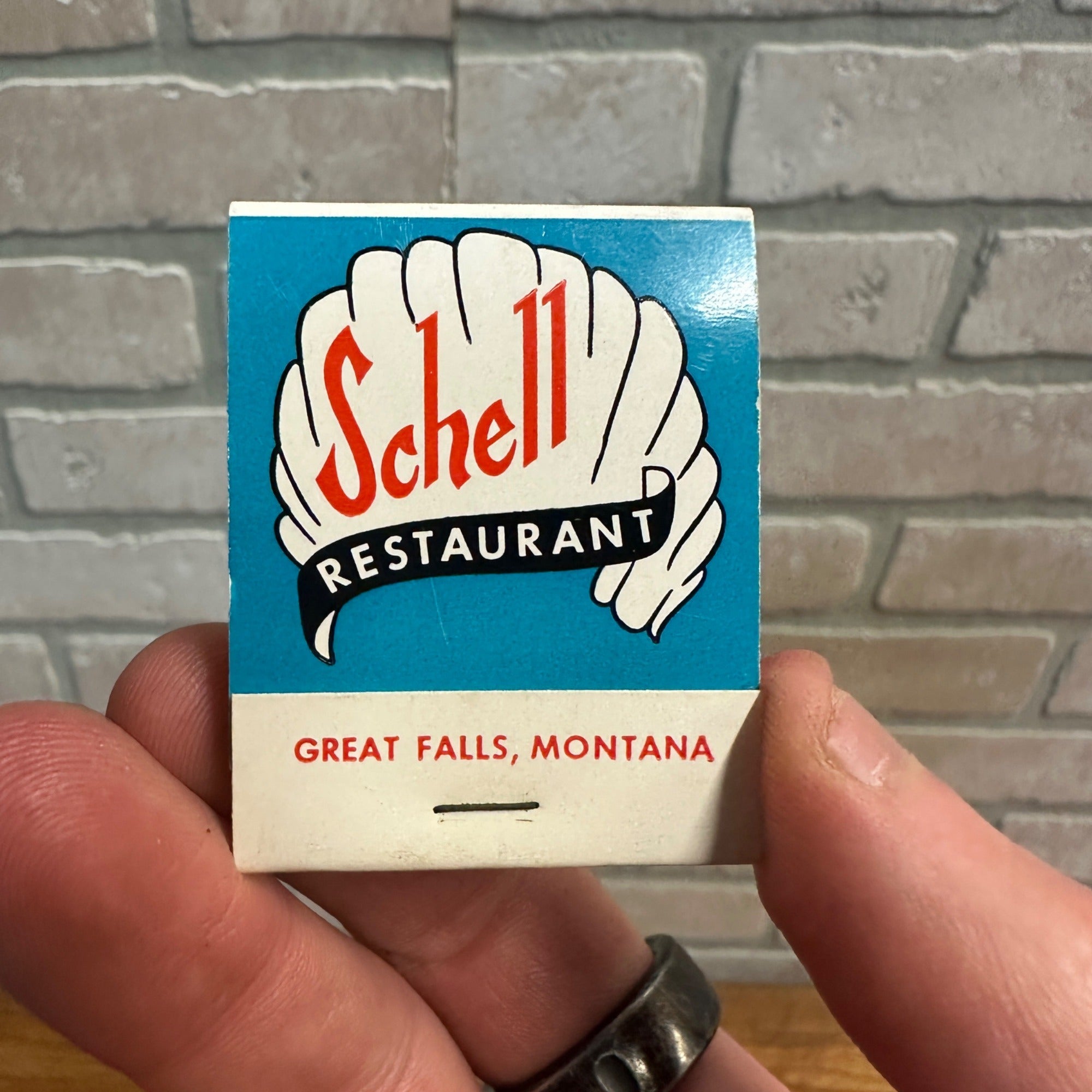 1950s Schell Town House Restaurant Cocktail Lounge Matchbook Great Falls Montana