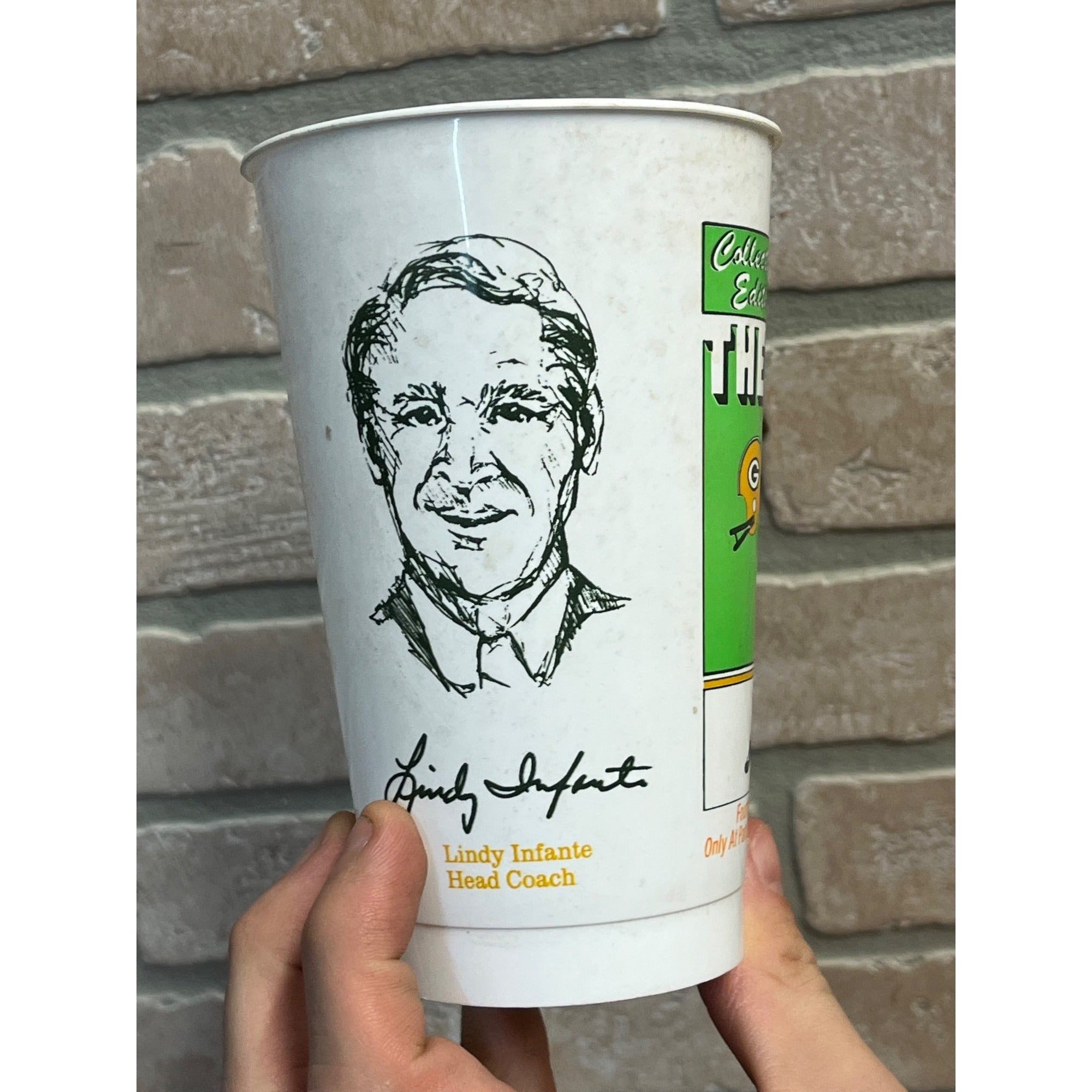 Vintage 1988 Hardee's Green Bay Packers Collectors Plastic Cup The Blitz