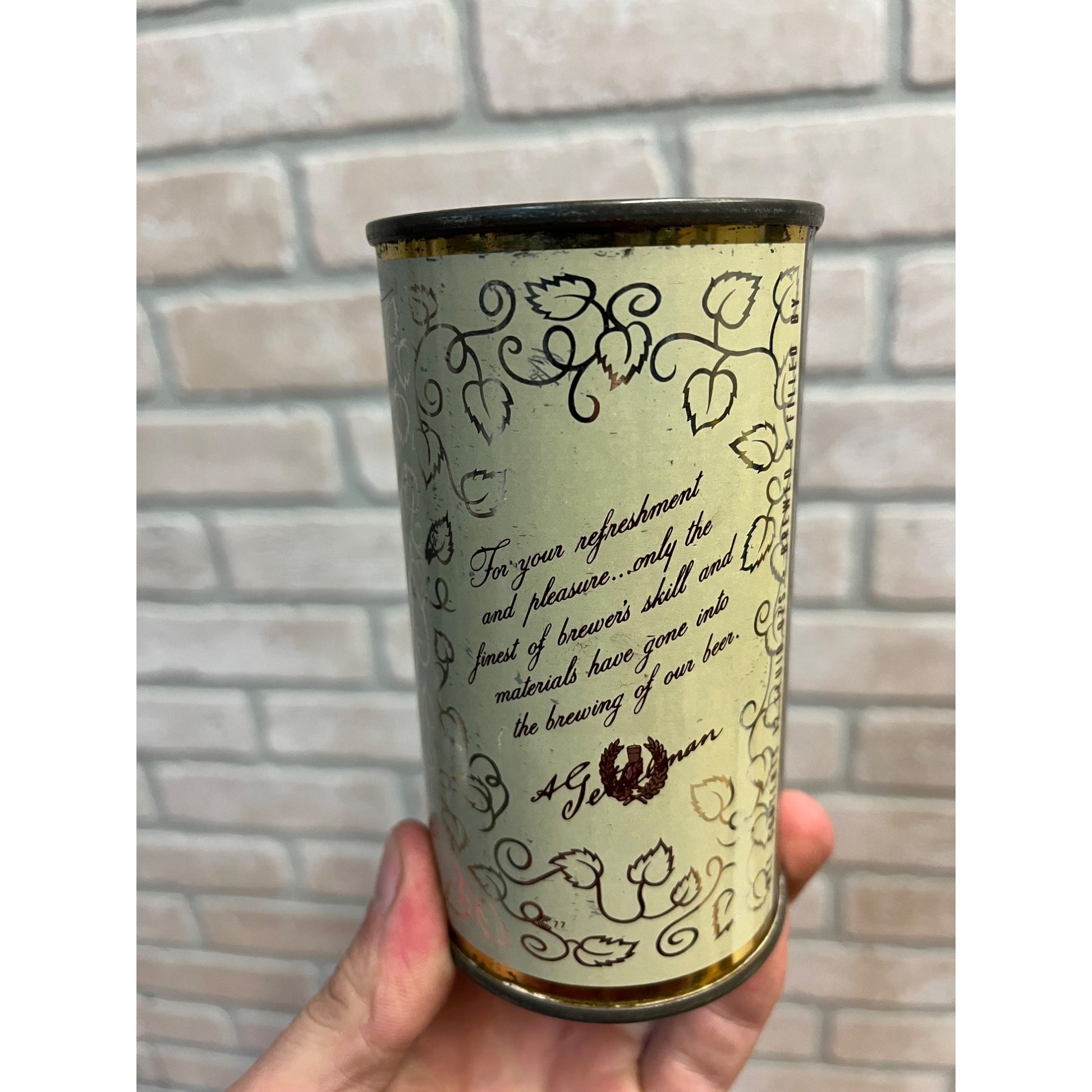 Vintage Gettelman Rathskeller 12oz Beer Can Flat Milwaukee Wis