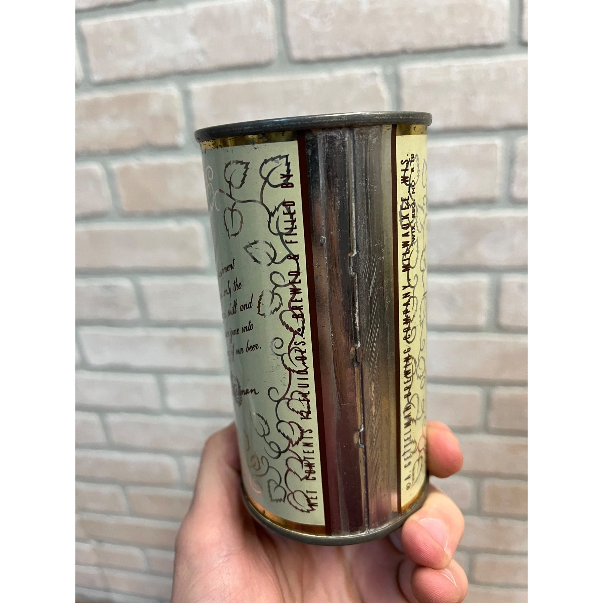 Vintage Gettelman Rathskeller 12oz Beer Can Flat Milwaukee Wis