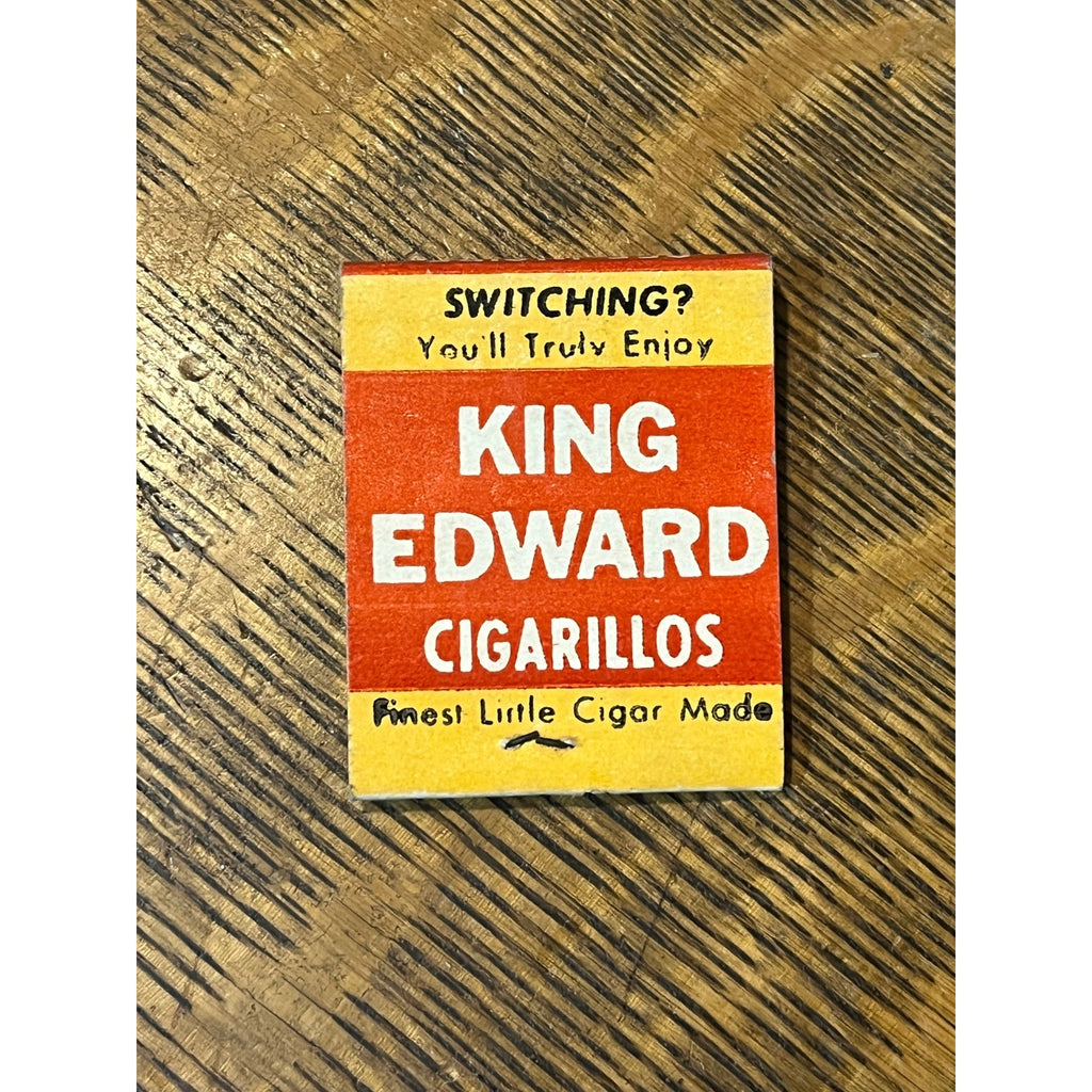 VINTAGE Matchbook Advertising King Edward Cigarillos.