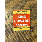 VINTAGE Matchbook Advertising King Edward Cigarillos.