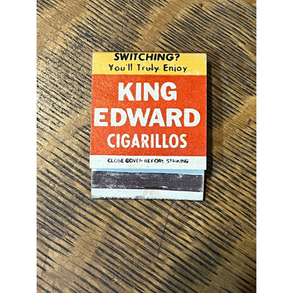 VINTAGE Matchbook Advertising King Edward Cigarillos.