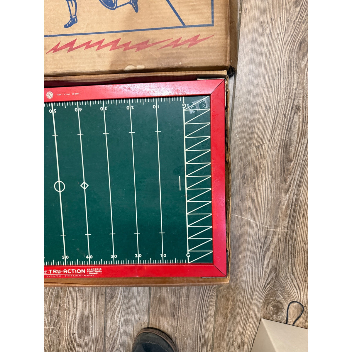 Vintage Tudor Metal Products Corp. Tru-Action Electric Football Game With Original Box Brooklyn, N.Y. USA