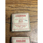 Vintage Parke Davis Co. Pharmaceutical Stramonium & Foxglove Boxes Lot 2 POSION