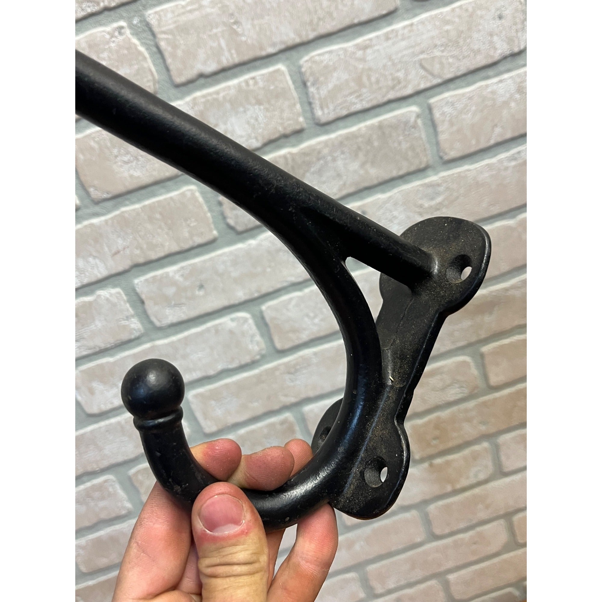 Antique Cast Iron Harness Saddle Hook Horse Barn tack 12" long