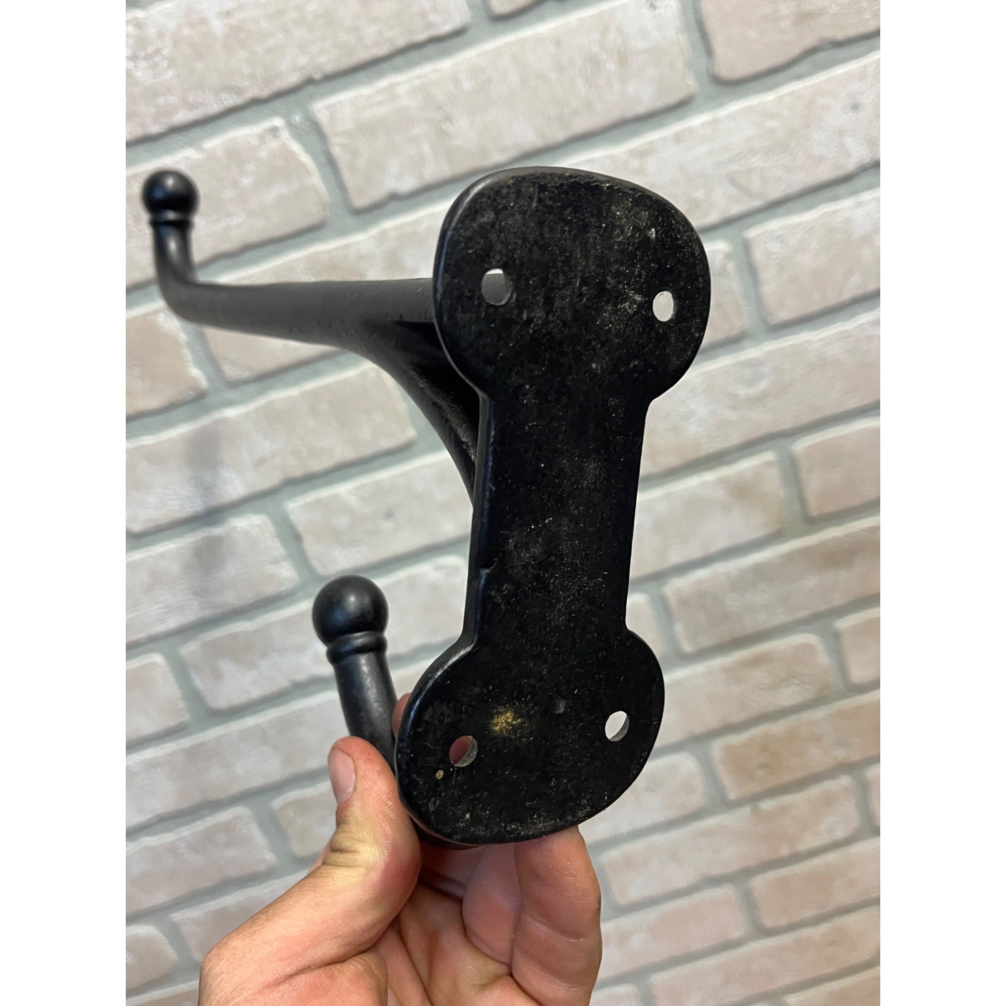 Antique Cast Iron Harness Saddle Hook Horse Barn tack 12" long