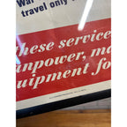 Original 1943 WWII Poster Serve Our Fighting Men Abroad Conserve Homefront WW2