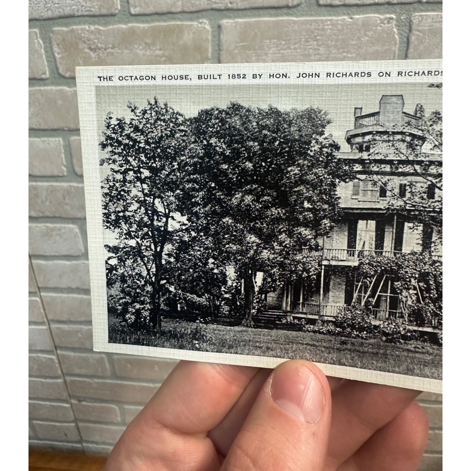 1900s Watertown Wisconsin Octagon House John Richards Photo Postcard