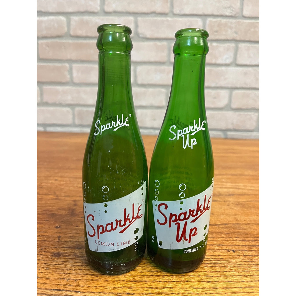 Vintage Sparkle Up Northwestern Extract Co. Milwaukee Wis ACL Soda Bottles (2)