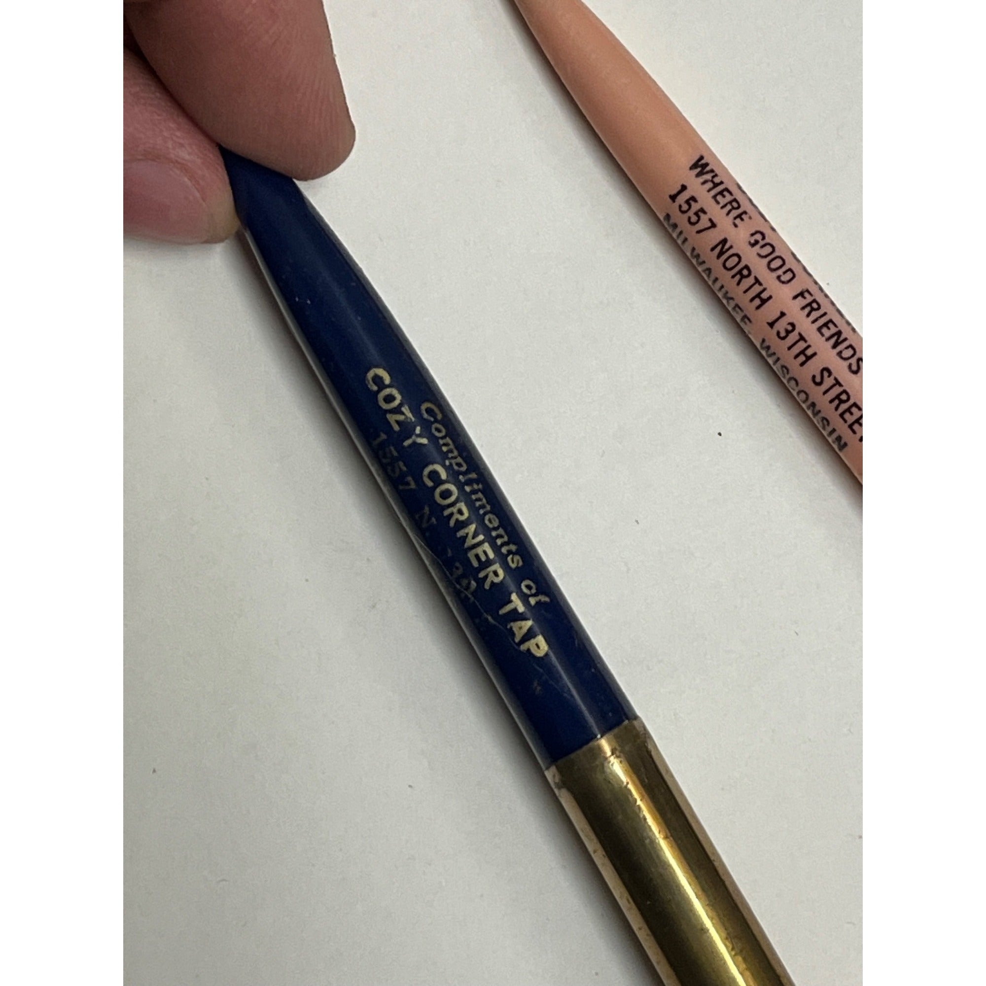 Vintage 1940s Cozy Corner Tap Bar Tavern Milwaukee Wisconsin Advertising Pens