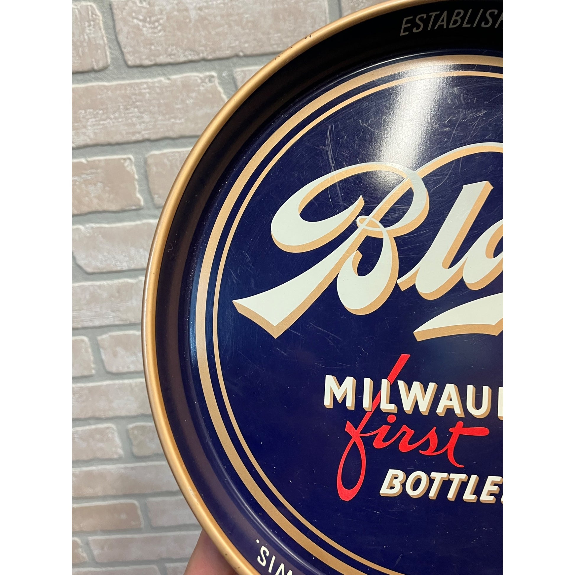 Vintage c1942 Blatz Milwaukee Beer Tray Wisconsin Wis 13" -- CLEAN