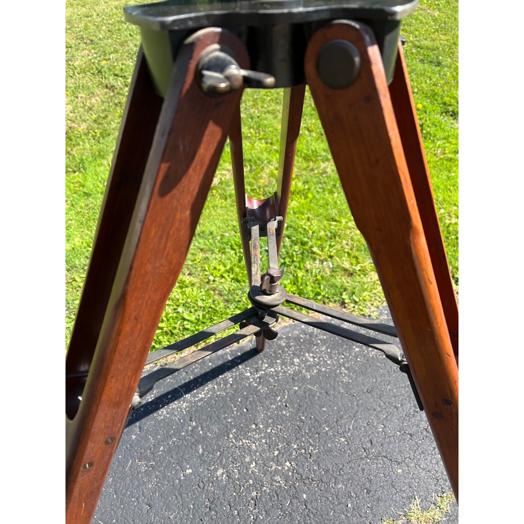 Antique c1890s Edwardian Brass Astronomical Terrestrial Telescope & Tripod Stand Bausch & Lomb