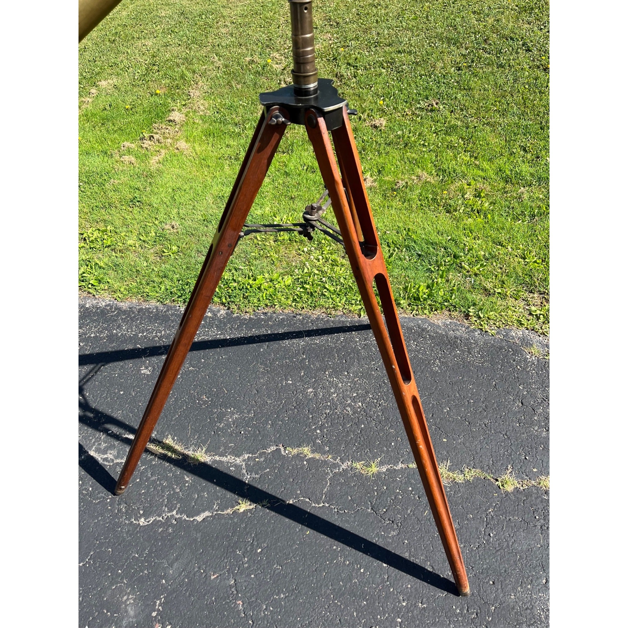 Antique c1890s Edwardian Brass Astronomical Terrestrial Telescope & Tripod Stand Bausch & Lomb