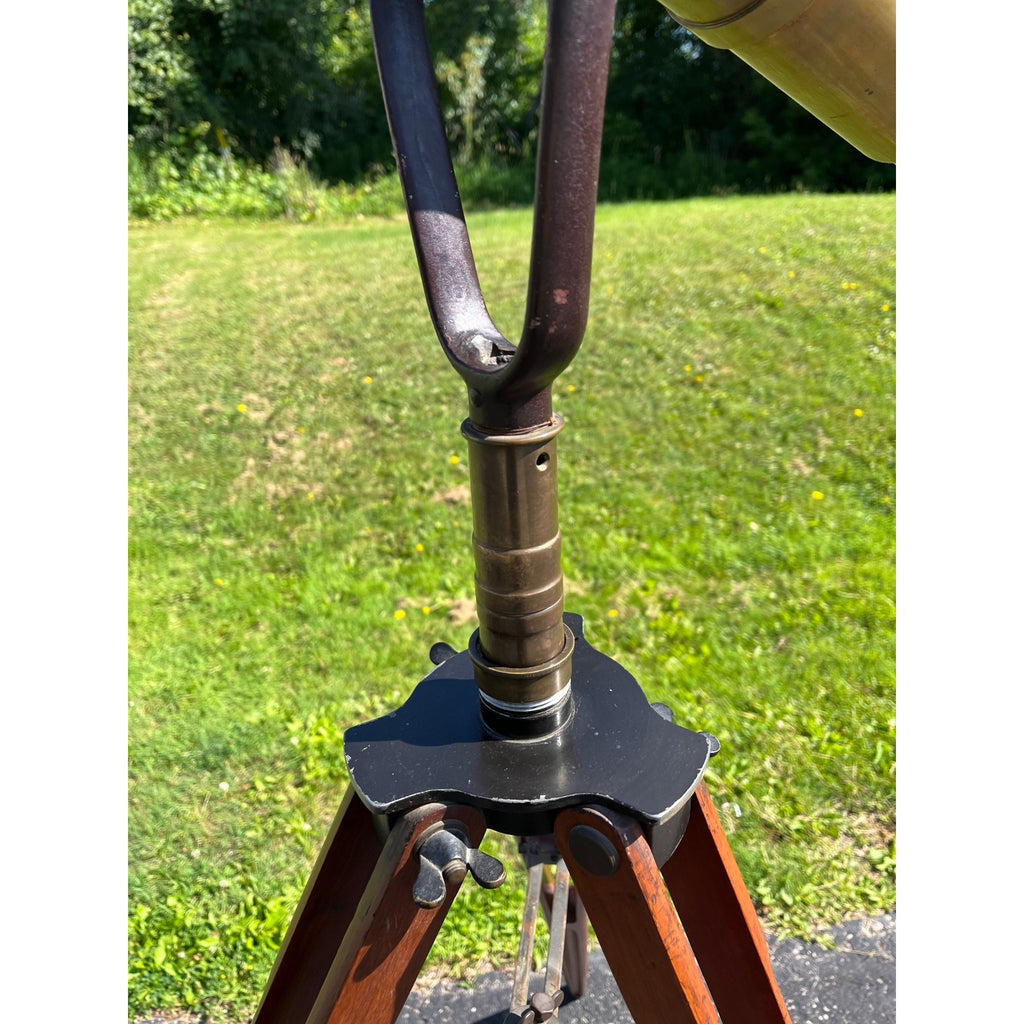 Antique c1890s Edwardian Brass Astronomical Terrestrial Telescope & Tripod Stand Bausch & Lomb