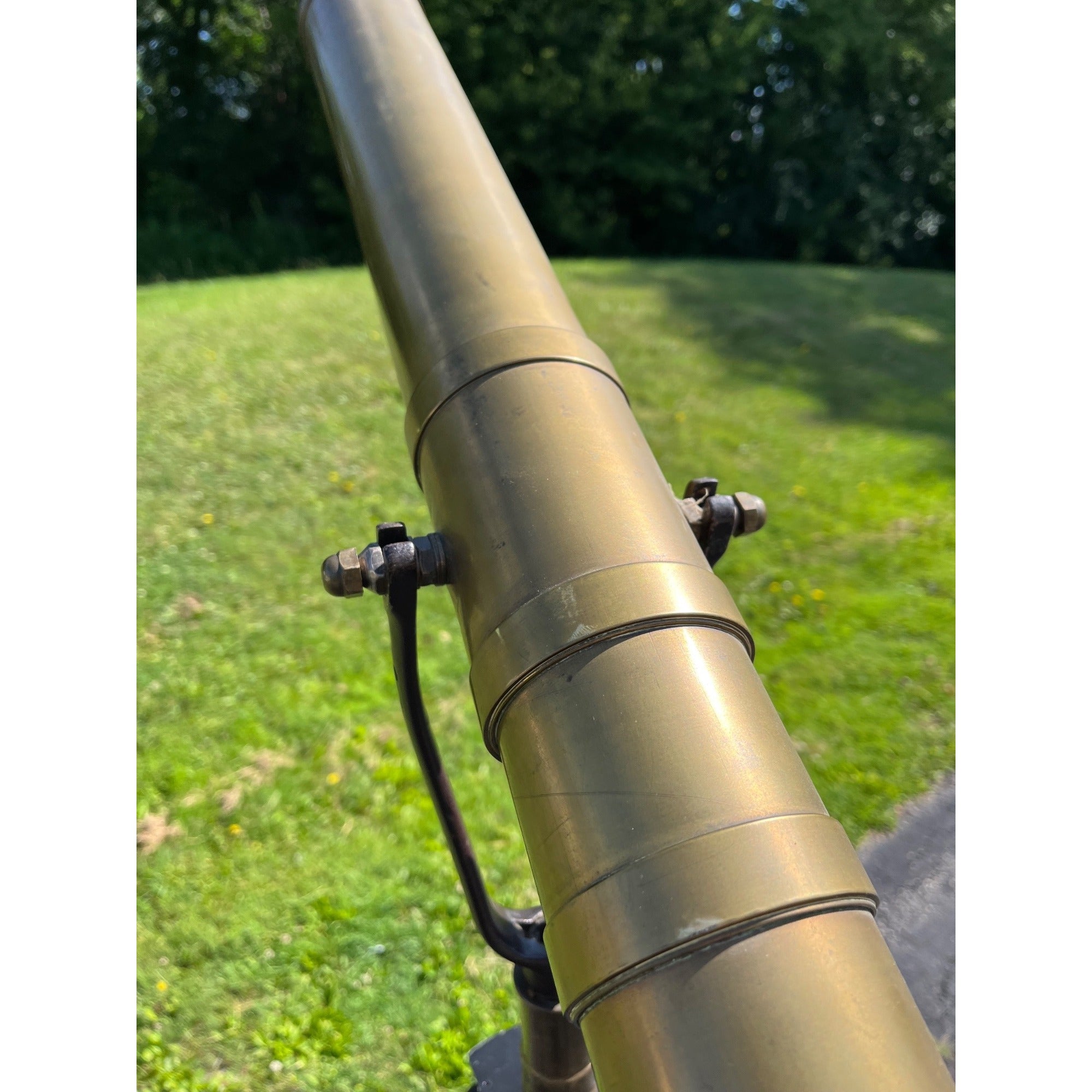 Antique c1890s Edwardian Brass Astronomical Terrestrial Telescope & Tripod Stand Bausch & Lomb