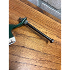 Vintage 13" Straight Drawknife / Draw Shave – Green Painted Steel – Wood Handle – Unmarked