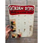 Vintage 1950s Golden Dots Roll-A-Word Dice Game Store Display Advertising Sign