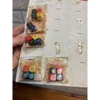 Vintage 1950s Golden Dots Roll-A-Word Dice Game Store Display Advertising Sign