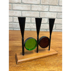Vintage MCM 1960s Bo Svensk Swedish Art Glass Candle Holder Candelabra