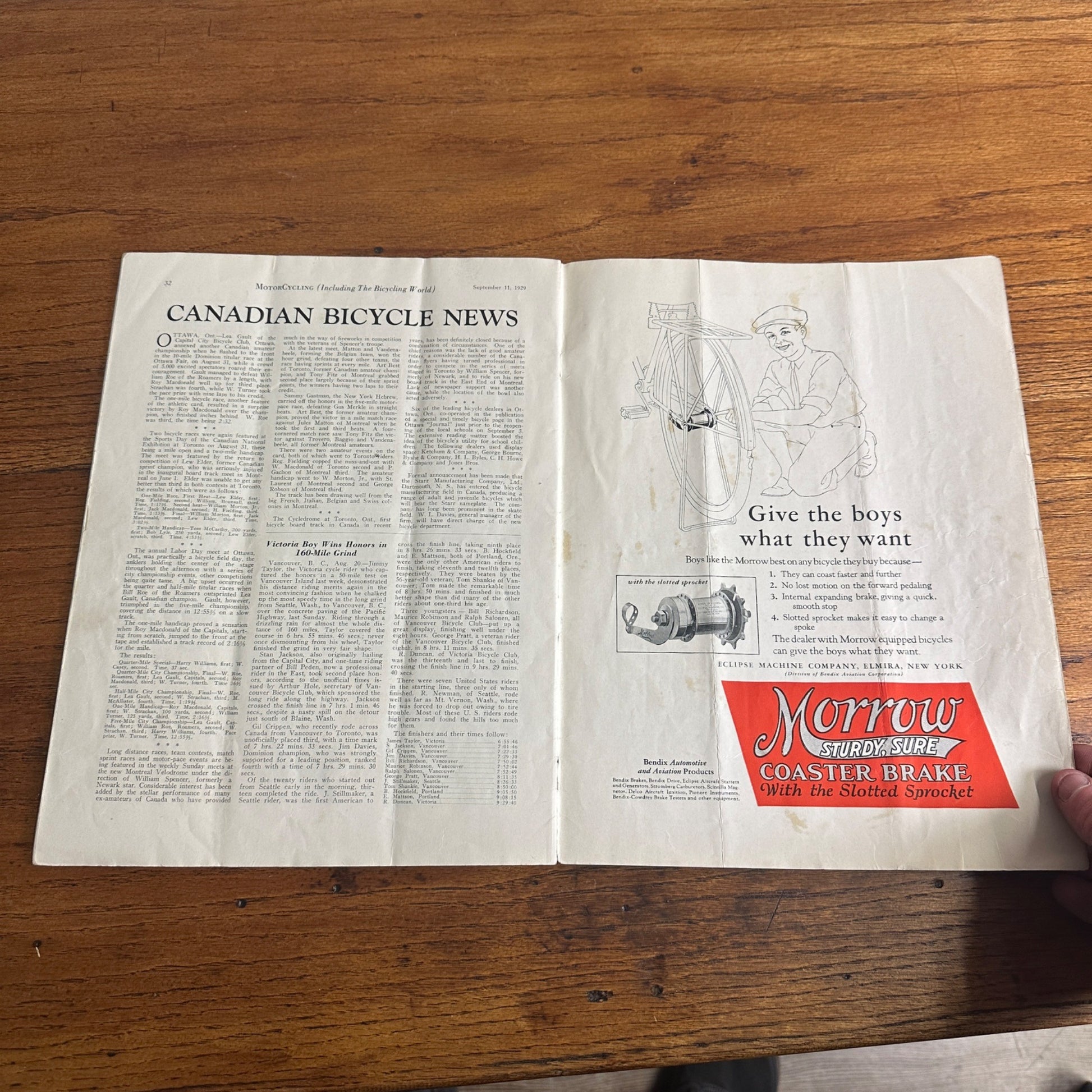 Vintage Motorcycling Sept 11 1929 Magazine  Harley Indian Motorcycle Ads