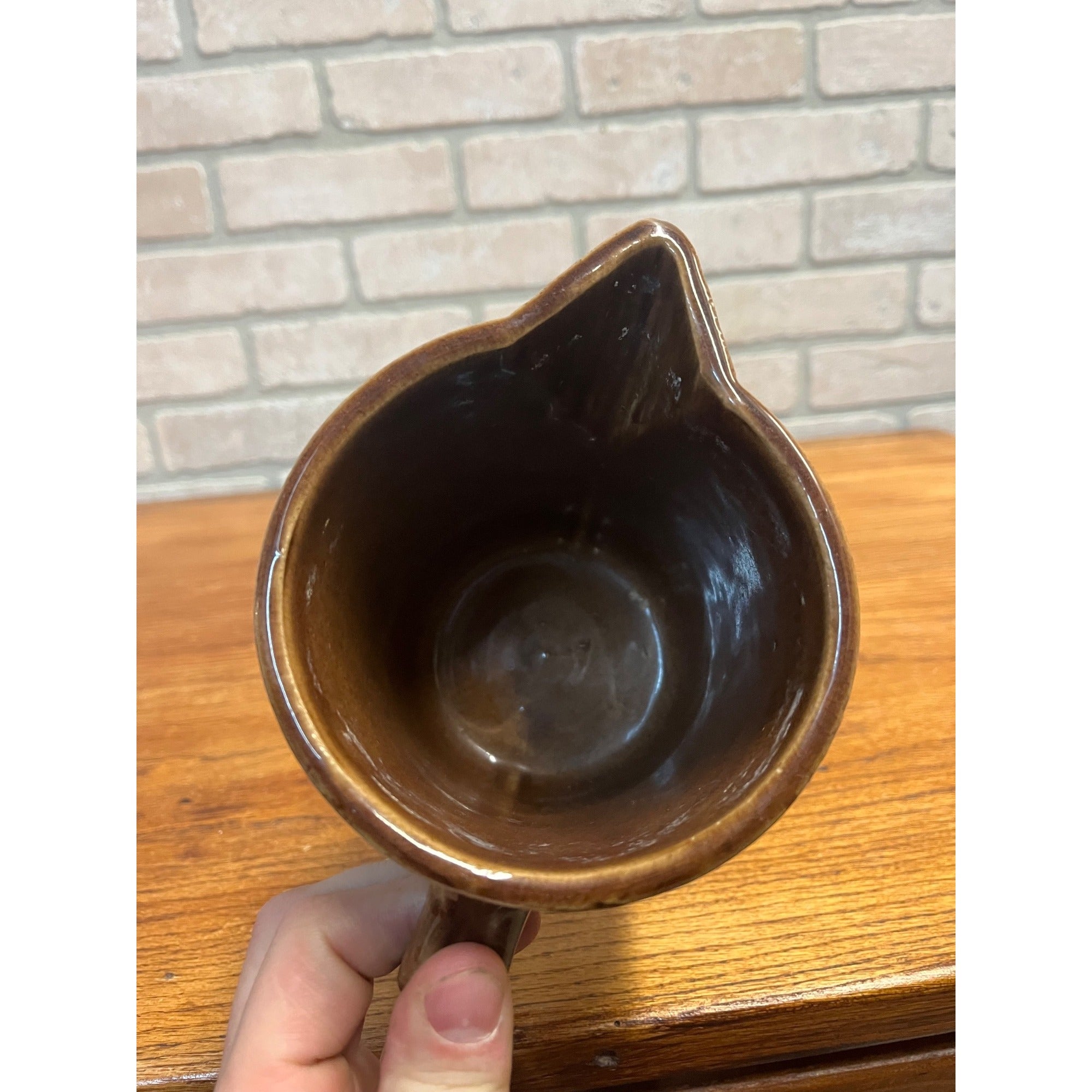 Vintage Stoneware Farmhosue Creamer Pitcher Diamond Monmouth Western