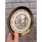 Vintage Stand Rock Wisconsin Dells Plate 22 K Crest-O-Gold Hand Painted